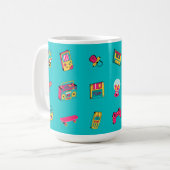 Iconische jaren '90 - leuk retro feestthema koffiemok (Voorkant links)