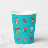 Iconische jaren '90 - leuk retro feestthema papieren bekers (Achterkant)