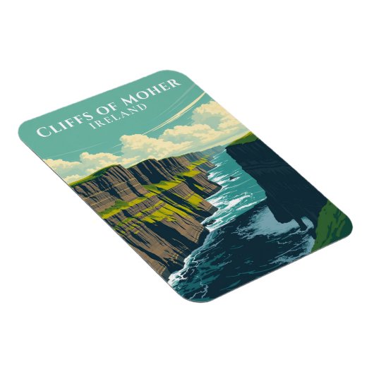 Iconische kliffen van Moher Ireland Landmark Souve Magneet (Rechterzijde)