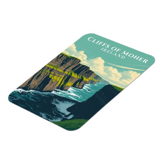 Iconische kliffen van Moher Ireland Landmark Souve Magneet (Linkerzijde)