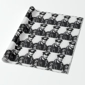 Iconische LGBTQ Gay Leather Daddy Wrapping Paper Cadeaupapier (Uitgerold)