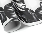 Iconische LGBTQ Gay Leather Daddy Wrapping Paper Cadeaupapier (Rol Hoek)