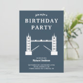 Iconische London Tower Bridge verjaardagsfeestje Kaart (Staand voorkant)