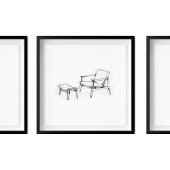 Iconische  Lounge Chair Sketch Poster