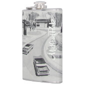 Iconische Maatkolf van 60s midden eeuw Heupfles (Links)