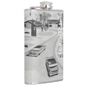 Iconische Maatkolf van 60s midden eeuw Heupfles (Rechts)