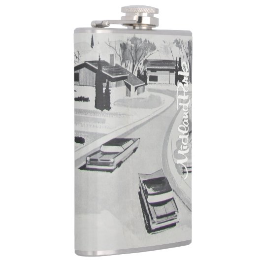 Iconische Maatkolf van 60s midden eeuw Heupfles (Rechts)