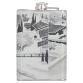 Iconische Maatkolf van 60s midden eeuw Heupfles (Achterkant)