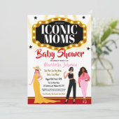 Iconische moeders Baby shower uitnodiging (Staand voorkant)