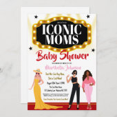 Iconische moeders Baby shower uitnodiging (Voorkant / Achterkant)