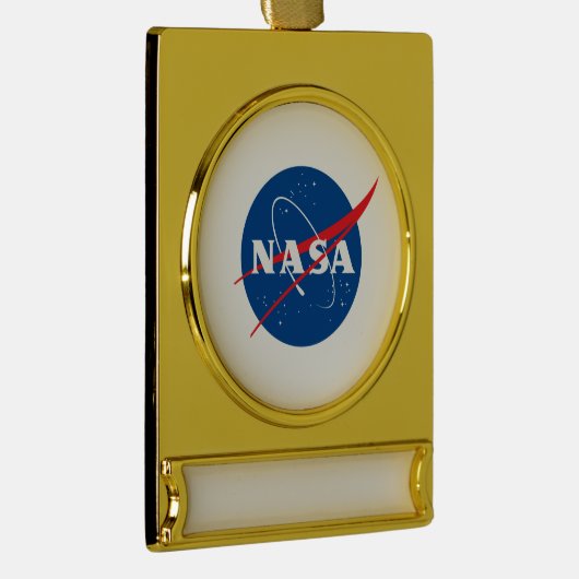 Iconische NASA Banner Ornament (Gold Tone) Verguld Banner Ornament (Rechts)