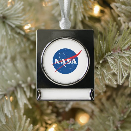 Iconische NASA Banner Ornament (Silver Tone) Verzilverd Banner Ornament (Boom)