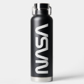 Iconische NASA Circa Eclipse Zwart Geïsoleerd Waterfles (Voorkant)