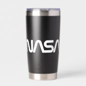 Iconische NASA Circa Eclipse Zwart Geïsoleerde Drinkbeker (Voorkant)