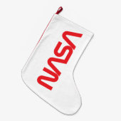 Iconische NASA Circa Holiday Stocking (Rocket Whit Grote Kerstsok (Voorkant (Hangend))