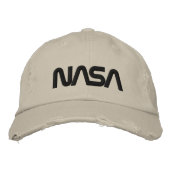Iconische NASA Circa Jupiter Beige verontrust Geborduurde Pet (Voorkant)