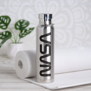 Iconische NASA Circa Mercury Gray Geïsoleerd 22 oz Waterfles