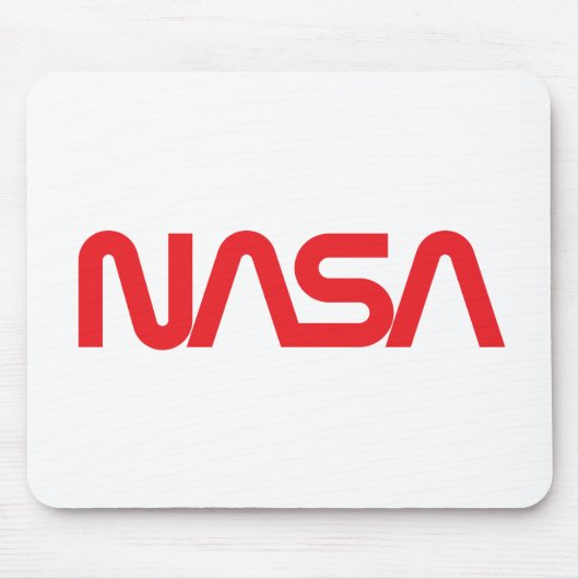Iconische NASA Circa Mousepad (Rocket White) Muismat (Voorkant)