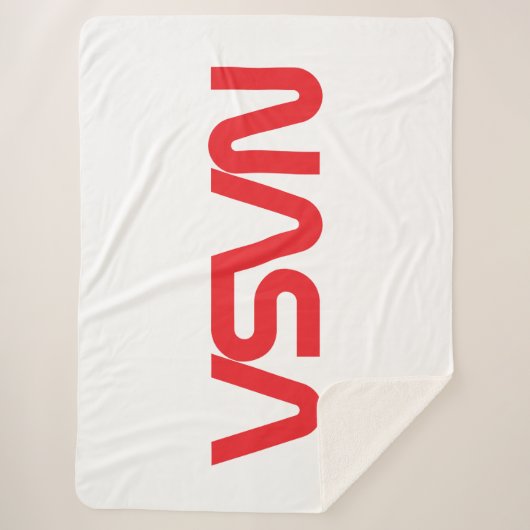 Iconische NASA Circa Sherpa Blanket (Rocket White) Sherpa Deken (Voorkant)