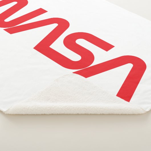 Iconische NASA Circa Sherpa Blanket (Rocket White) Sherpa Deken (3/4)