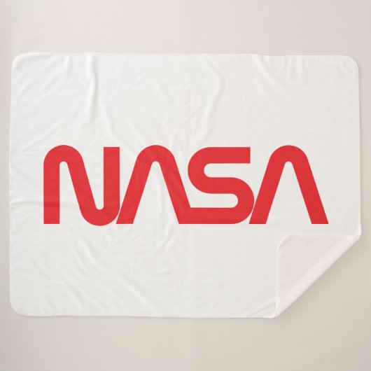 Iconische NASA Circa Sherpa Blanket (Rocket White) Sherpa Deken (Voorkant (horizontaal))