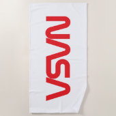 Iconische NASA Circa Strandlaken (Rocket White) (Voorkant)