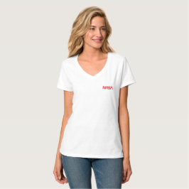 Iconische NASA Circa Women's Rocket White Cotton T-shirt