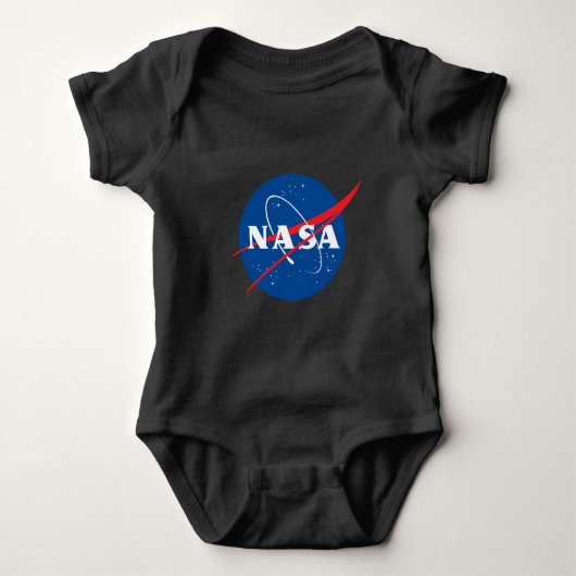Iconische NASA Cotton Baby Bodysuit (Eclipse Black (Voorkant)