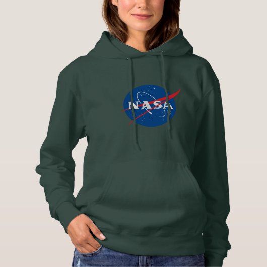 Iconische NASA dameshoodie (Aurora Green) Hoodie (Voorkant)