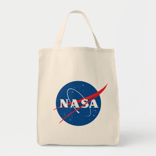 Iconische NASA Grocery Canvas tas (Pluto Cream) (Voorkant)