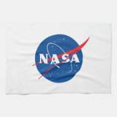 Iconische NASA keukenhanddoek (Rocket White) (Horizontaal)