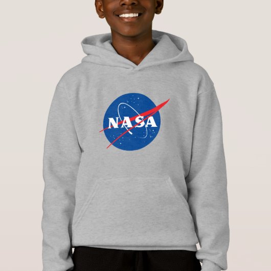 Iconische NASA Kinder’ Moon Grey Hoodie (XS-XL) (Voorkant)