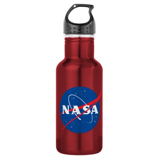 Iconische NASA Mars Red 18 oz Waterfles (Voorkant)