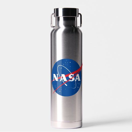 Iconische NASA Mercury Gray Geïsoleerd 22 oz Waterfles (Voorkant)