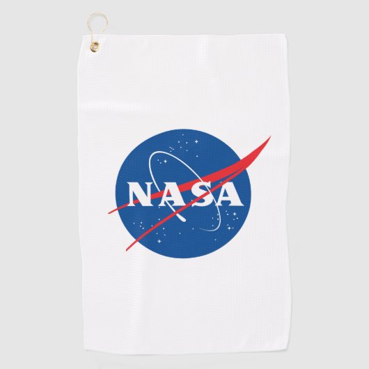 Iconische NASA messing ring golfhanddoek (Rocket W (Voorkant)