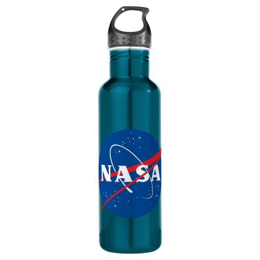 Iconische NASA Neptune Blue 24 oz Waterfles (Voorkant)