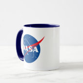 Iconische NASA Night Sky Blue/White keramische Mok (Voorkant links)