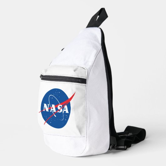 Iconische NASA-raket wit Sling Bag (Rechterhoek)