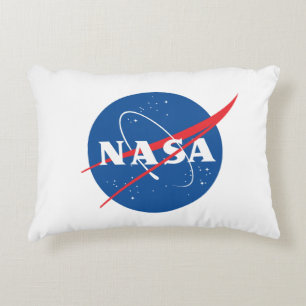 Iconische NASA Rocket White 100% katoen 12 "x 16" Accent Kussen