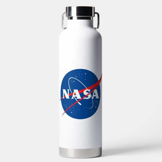 Iconische NASA Rocket White geïsoleerd Waterfles (Voorkant)