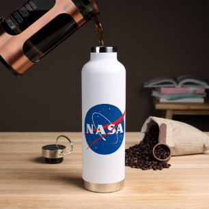Iconische NASA Rocket White geïsoleerd Waterfles