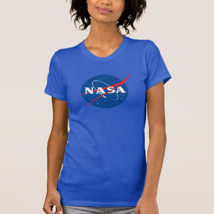 Iconische NASA Vrouwen Slim T-Shirt (Neptunus Blau
