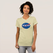 Iconische NASA Vrouwen Slim T-Shirt (Pluto Creme) (Voorkant volledig)
