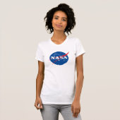 Iconische NASA Vrouwen Slim T-Shirt (Rocket White) (Voorkant volledig)