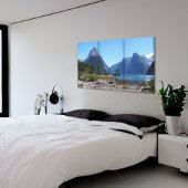 Iconische NZ Milford Peak in de Herfst Canvas Afdruk