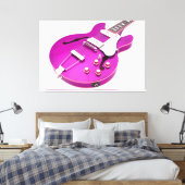 ICONISCHE PAARSE ELEKTRISCHE GITAAR 40x60 Canvas Afdruk (Insitu (Slaapkamer))