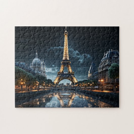 Iconische Parijs Landmark Eiffeltoren en Seine riv Legpuzzel (Horizontaal)
