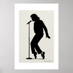 Iconische Podium Silhouet Performance Kunstprint Poster