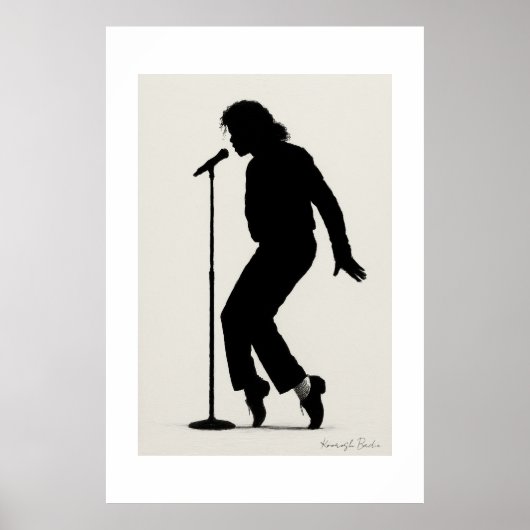 Iconische Podium Silhouet Performance Kunstprint Poster (Voorkant)