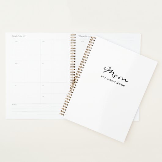 Iconische Pret Grappige Coole Moeder Minimalistisc Planner (Display)